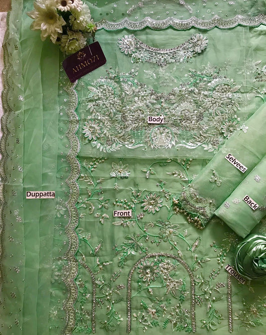 Mushq Organza Suit-Aarasta