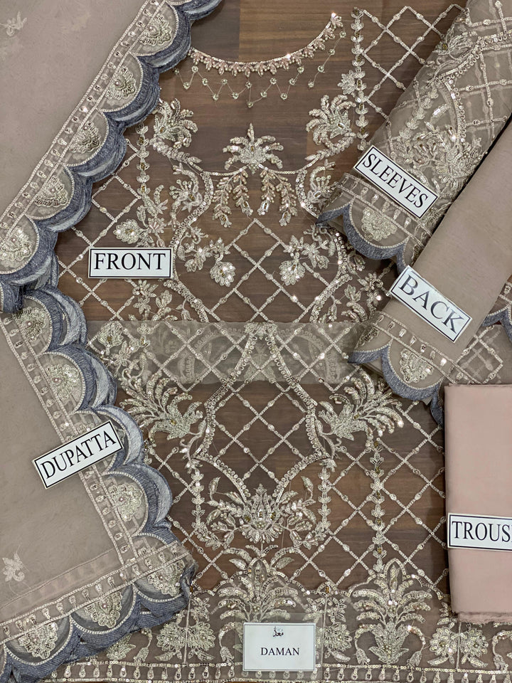 Mushq Organza Suit-Aarasta