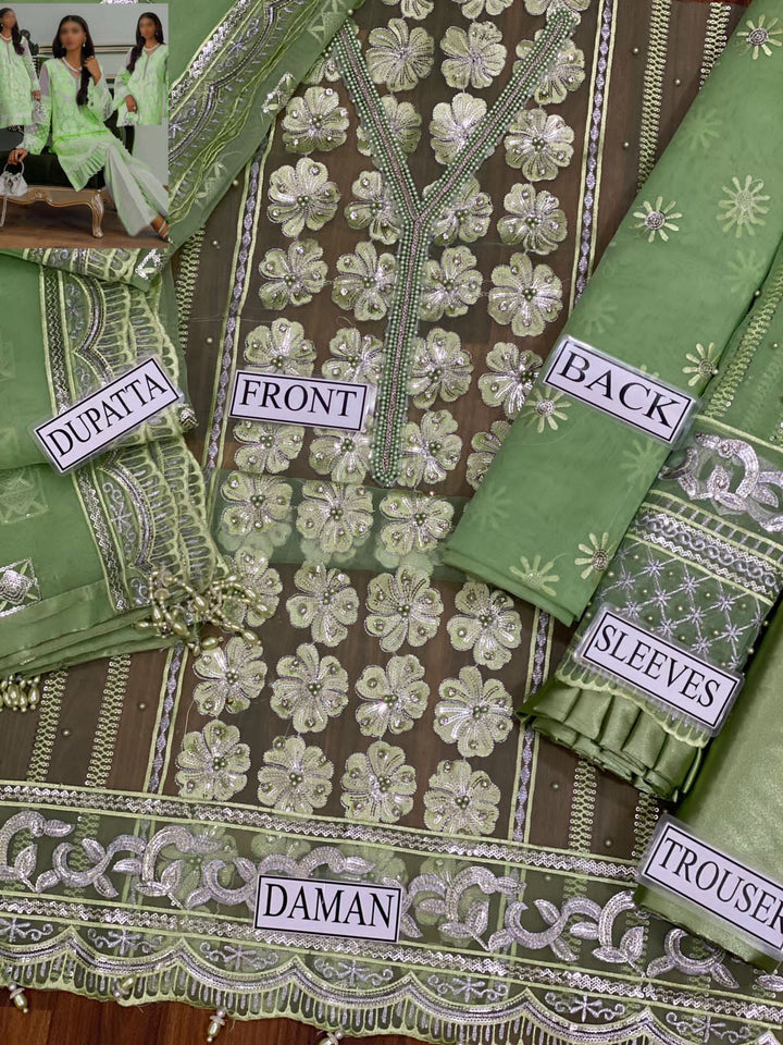 Mushq Organza Suit-Aarasta