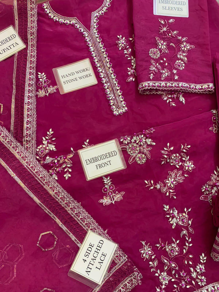 Mushq Organza Suit-Aarasta