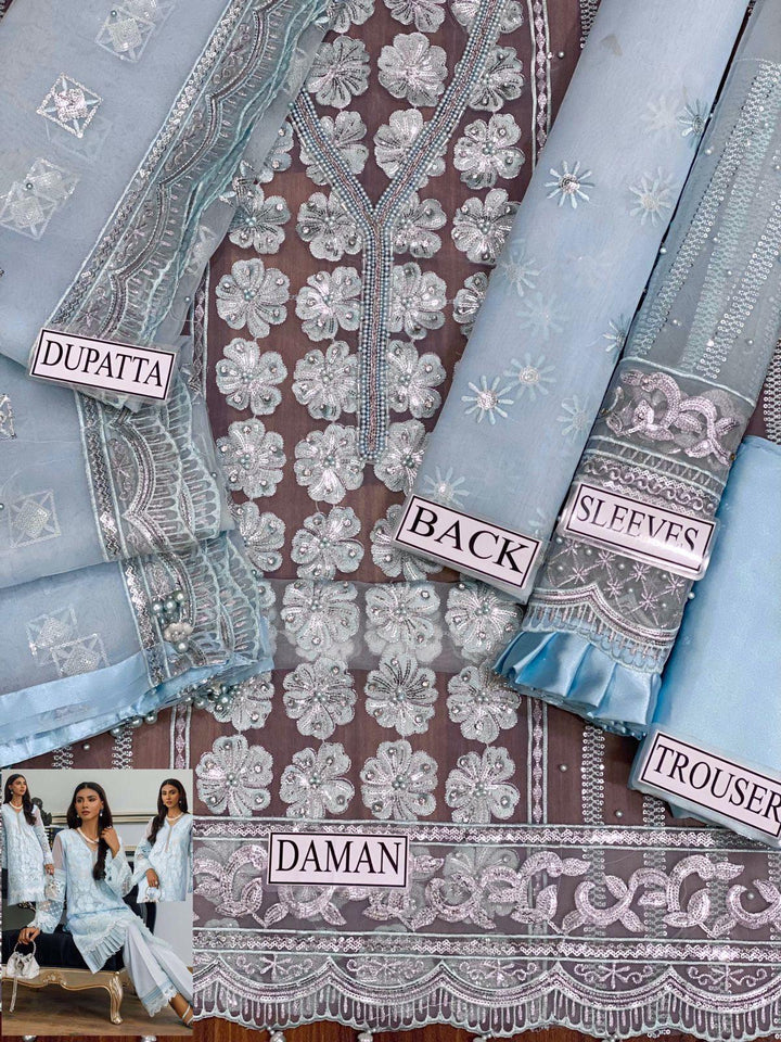 Mushq Organza Suit-Aarasta