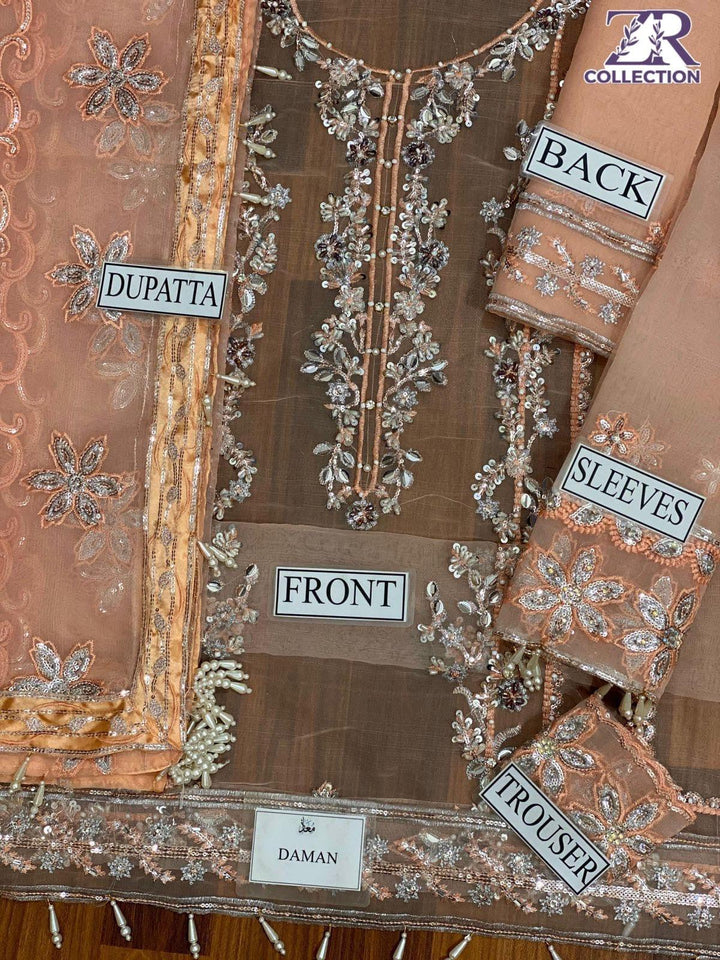 Mushq Organza Suit-Aarasta