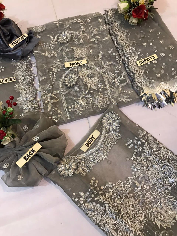 Mushq Organza Suit-Aarasta