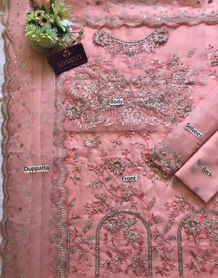 Mushq Organza Suit-Aarasta