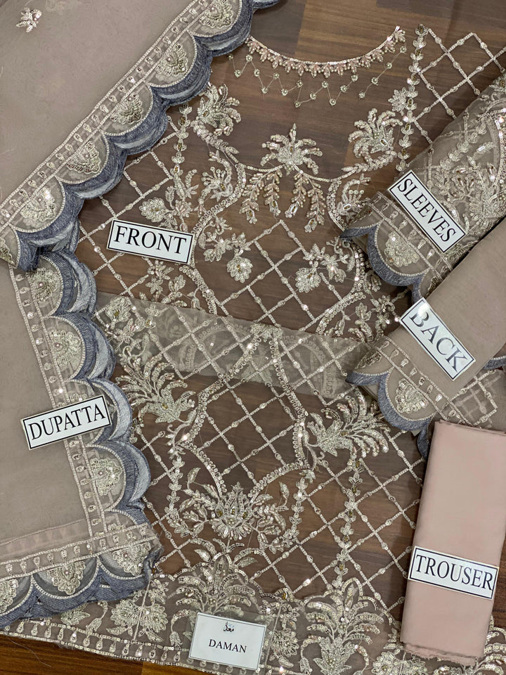 Mushq Organza Suit-Aarasta