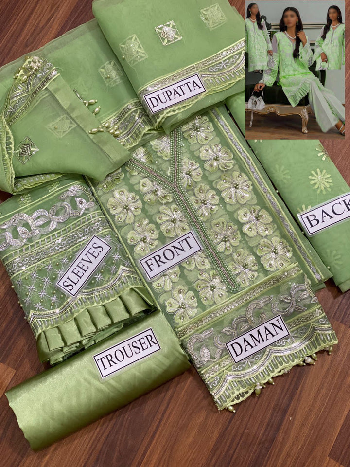 Mushq Organza Suit-Aarasta