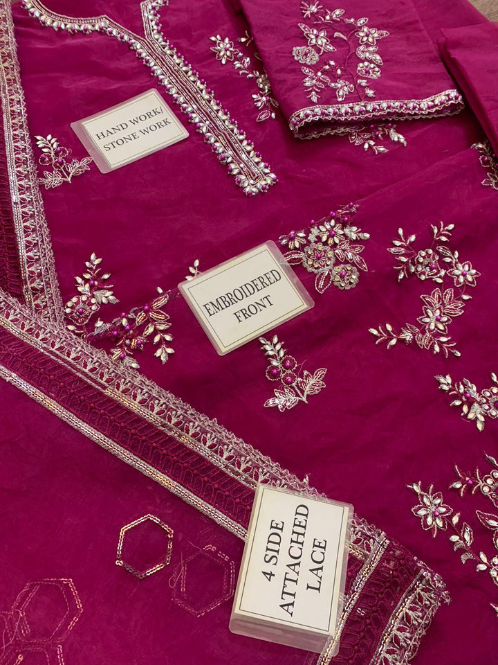 Mushq Organza Suit-Aarasta