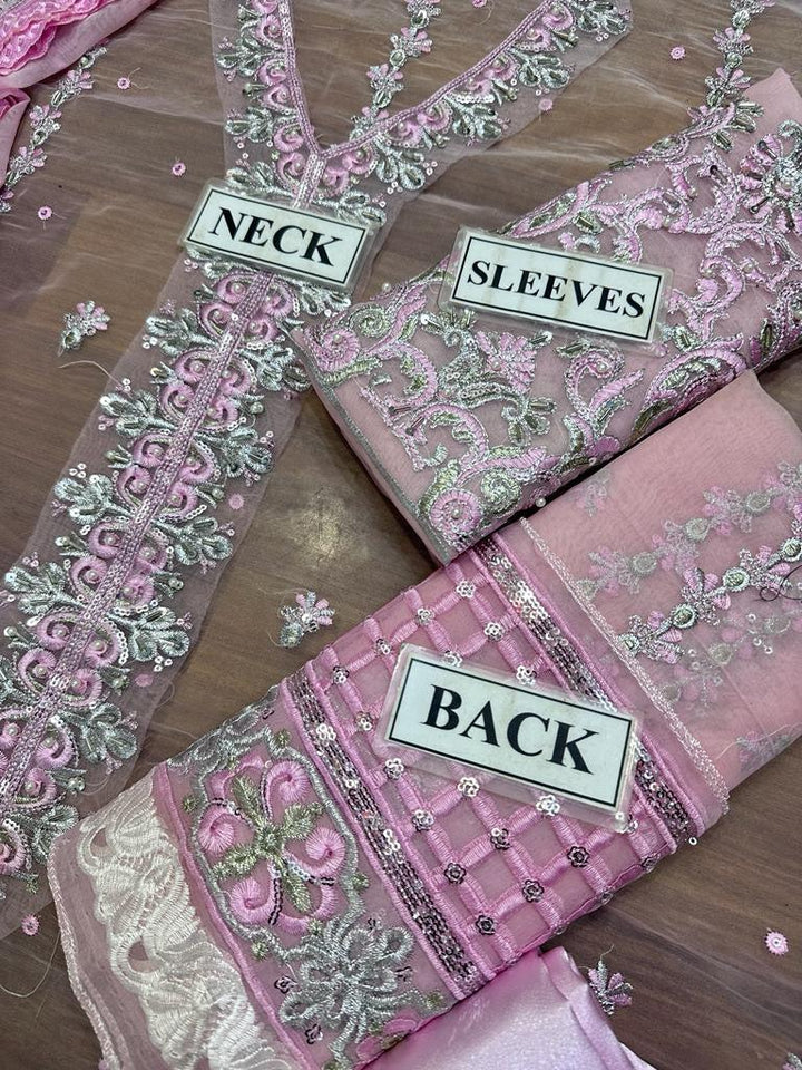 Mushq Organza Suit-Aarasta