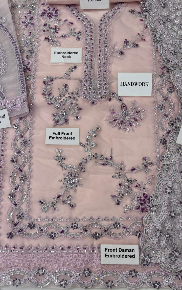 Mushq Organza Suit-Aarasta