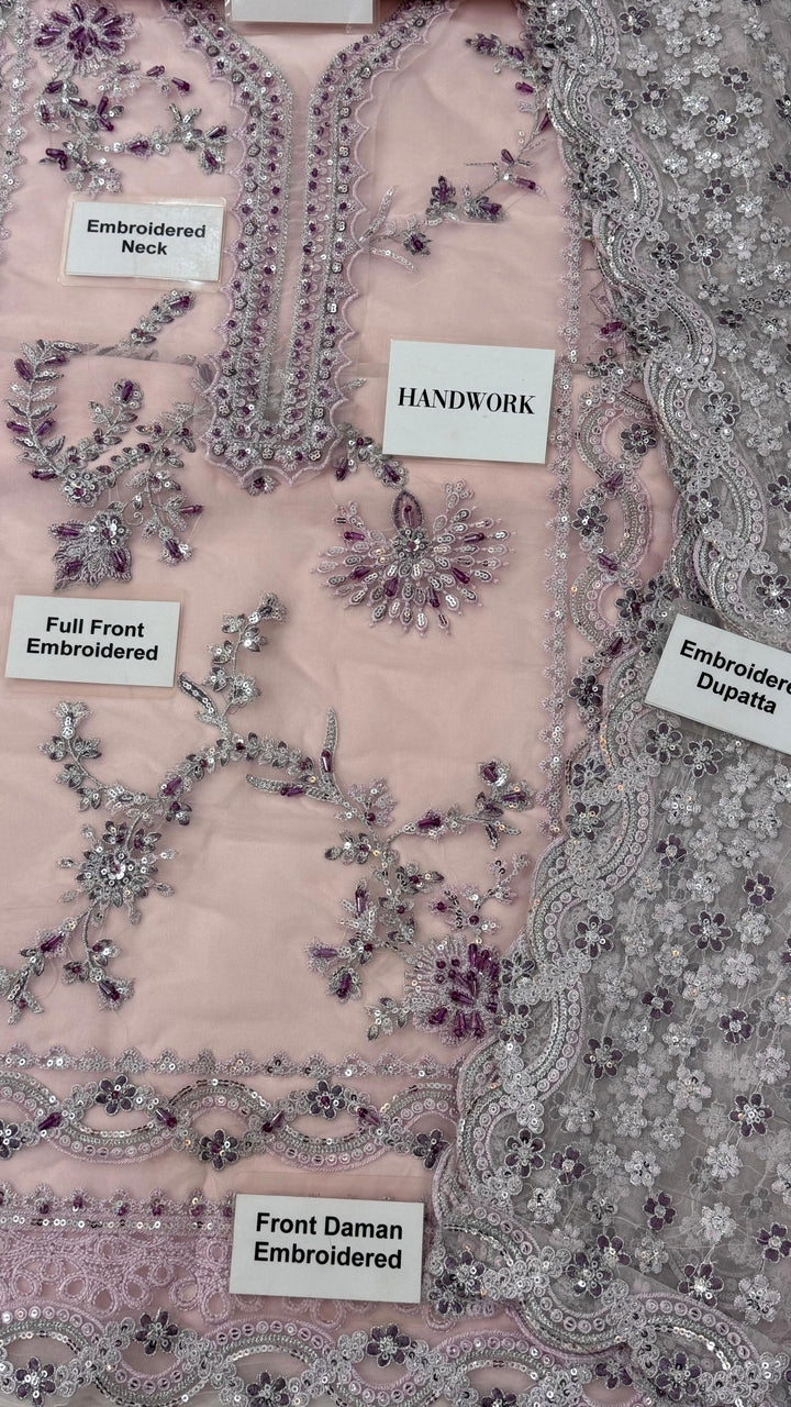 Mushq Organza Suit-Aarasta