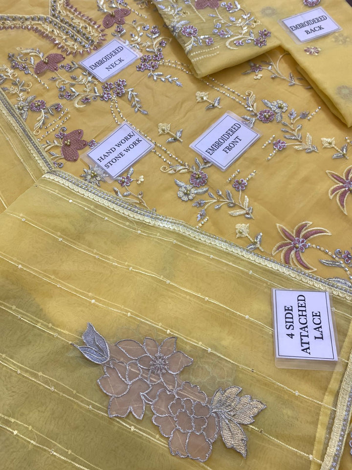 Mushq Organza Suit-Aarasta