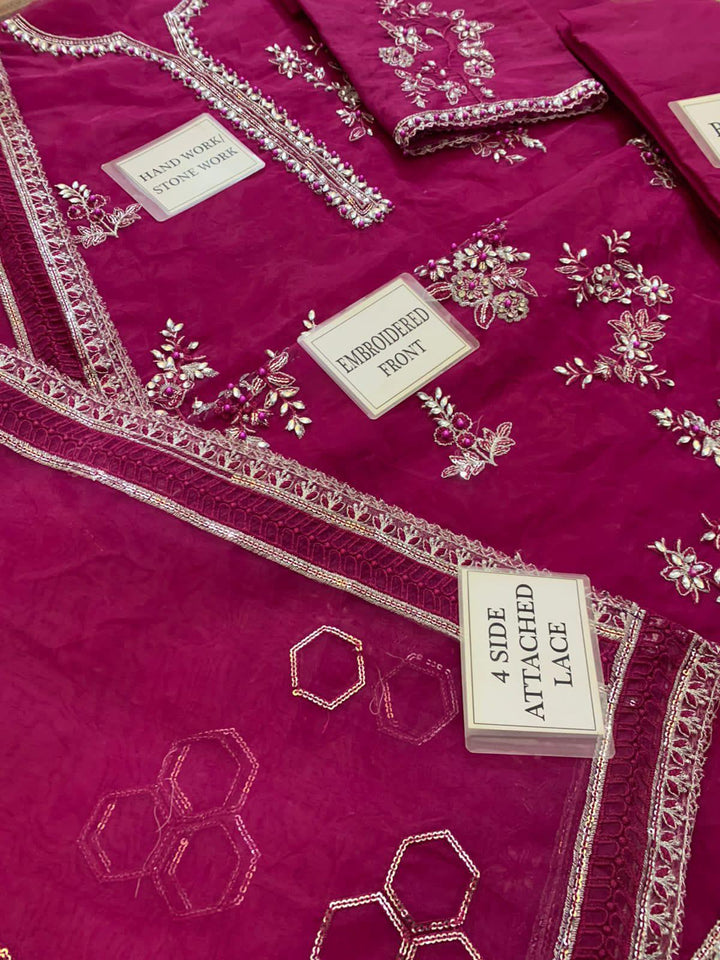 Mushq Organza Suit-Aarasta