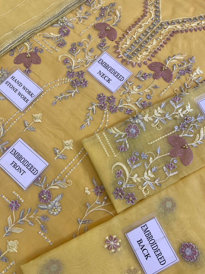 Mushq Organza Suit-Aarasta