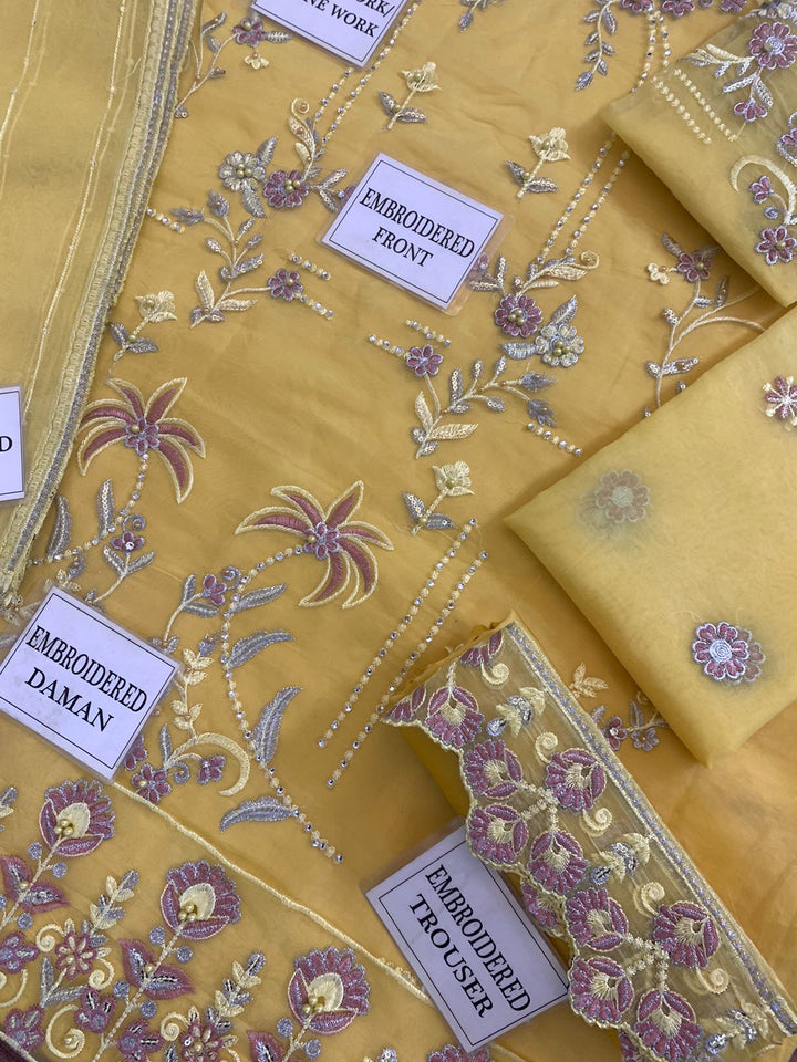 Mushq Organza Suit-Aarasta