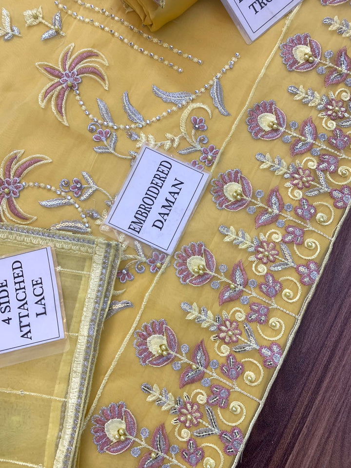 Mushq Organza Suit-Aarasta