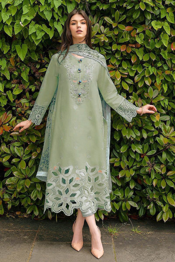 Mushq Organza Suit-Green-Organza-Aarasta