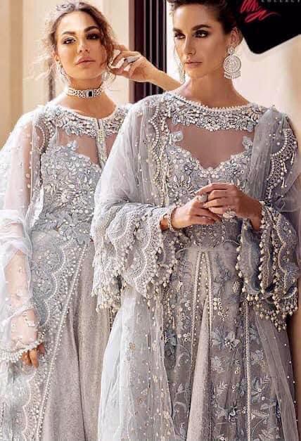 Mushq Organza Suit-Grey-Organza-Aarasta