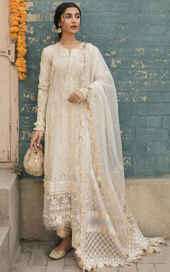 Mushq Organza Suit-Off White-Organza-Aarasta