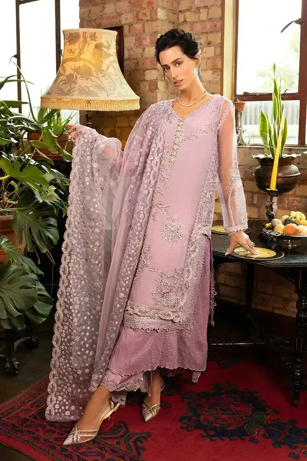 Mushq Organza Suit-Pink-Organza-Aarasta