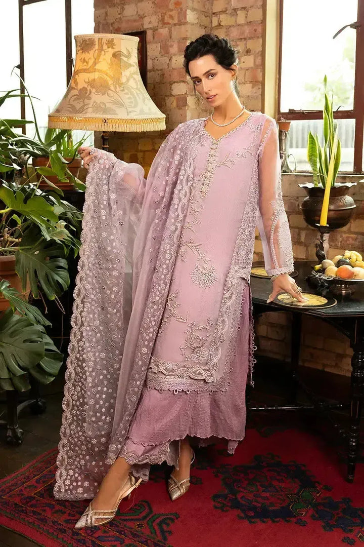Mushq Organza Suit-Pink-Organza-Aarasta
