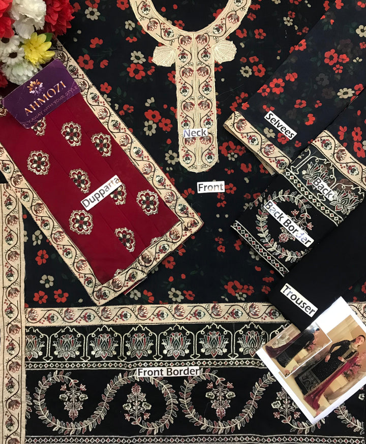 Nureh Chiffon Suit-Aarasta