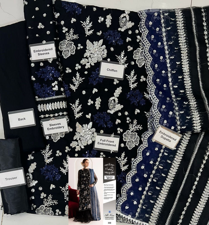 Nureh Chiffon Suit-Aarasta