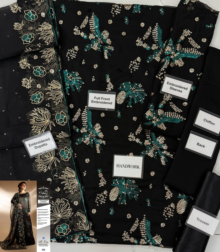 Nureh Chiffon Suit-Aarasta