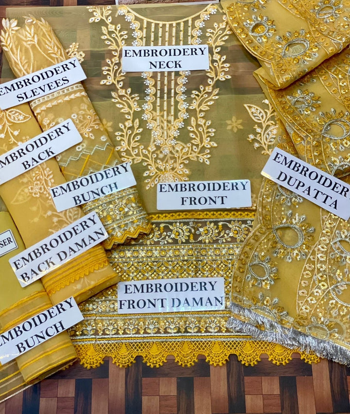 Nureh Organza Suit-Aarasta