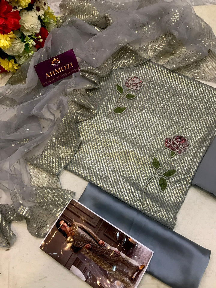 Nureh Chiffon Suit-Aarasta