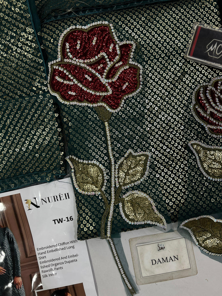 Nureh Chiffon Suit-Aarasta