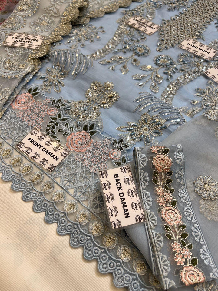 Nureh Organza Suit-Aarasta