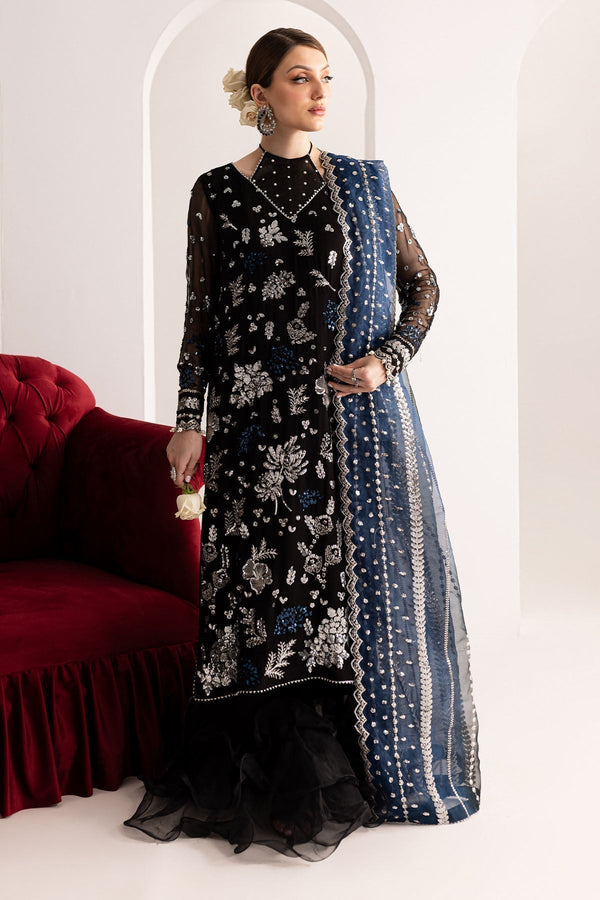 Nureh Chiffon Suit-Black-Chiffon-Aarasta