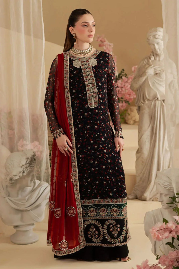 Nureh Chiffon Suit-Black-Chiffon-Aarasta