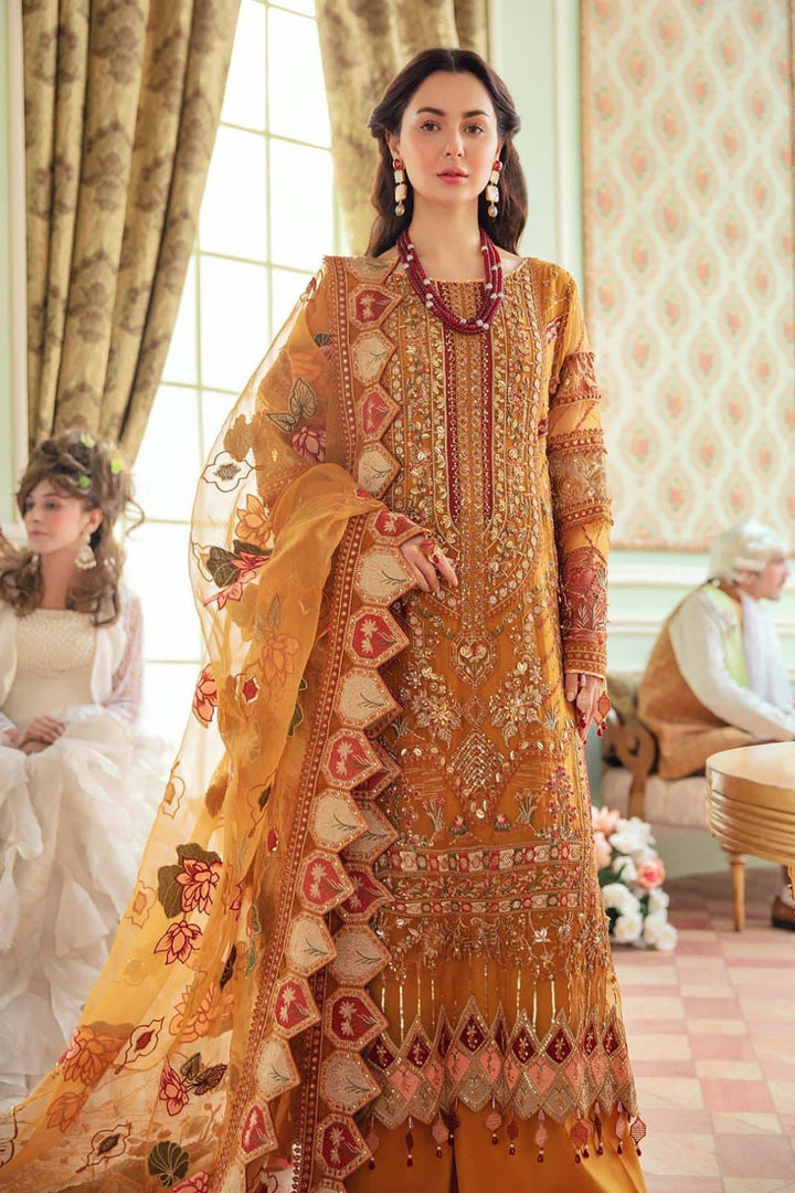 Nureh Chiffon Suit-Orange-Chiffon-Aarasta