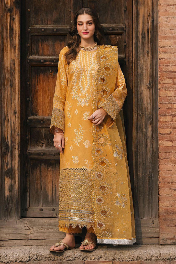 Nureh Organza Suit-Yellow-Organza-Aarasta