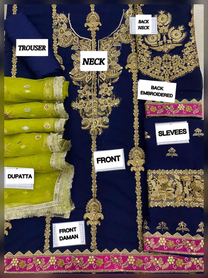 Bisma Khan Chiffon Suit-Aarasta