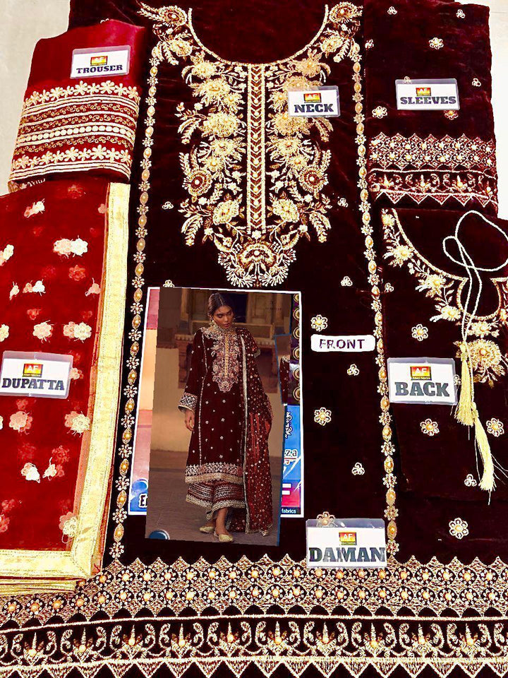Anas Abrar Velvet Suit-Aarasta