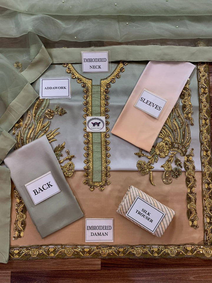 Peacock Silk Suit-Aarasta