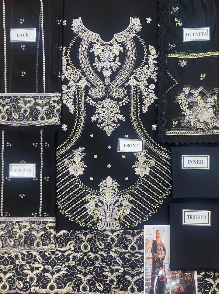 Embroidered Chiffon Suit-Aarasta