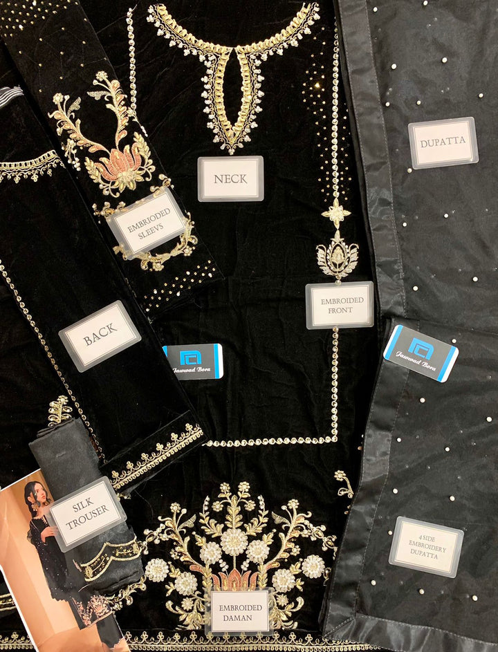 Khakha Velvet Suit-Aarasta