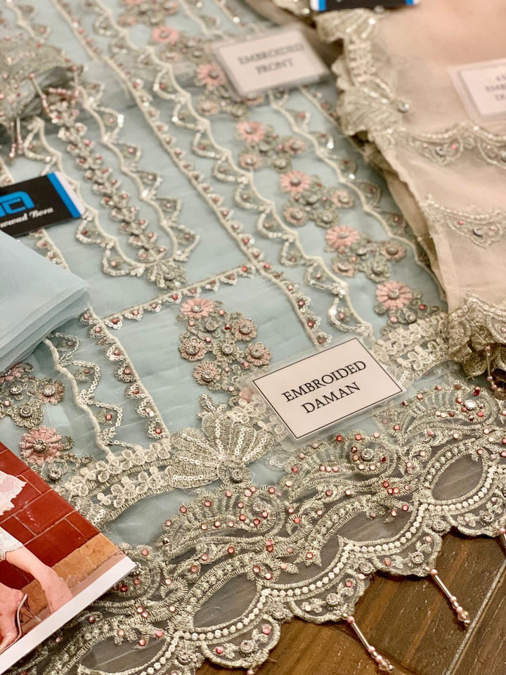 Threads Organza Suit-Aarasta