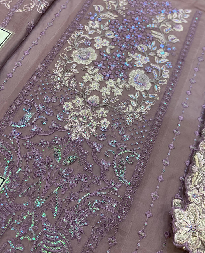 Embroidered Chiffon Suit-Aarasta