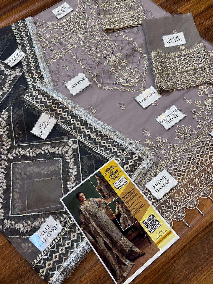 Zarin Organza Suit-Aarasta