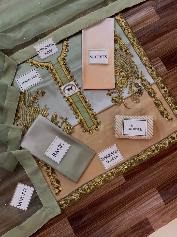 Peacock Silk Suit-Aarasta