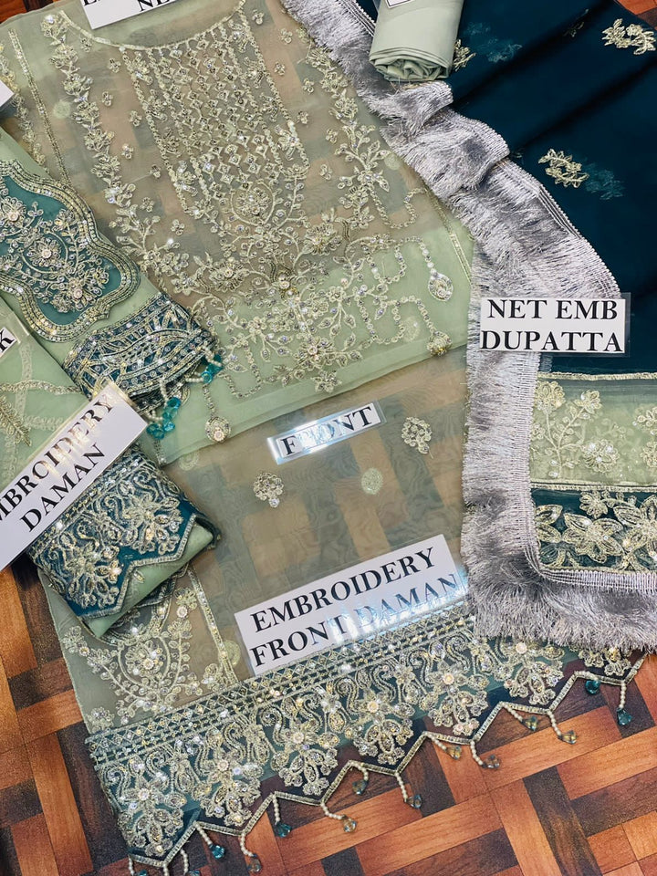 Gul Mira Organza Suit-Aarasta