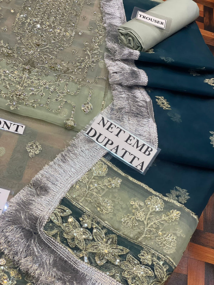 Gul Mira Organza Suit-Aarasta