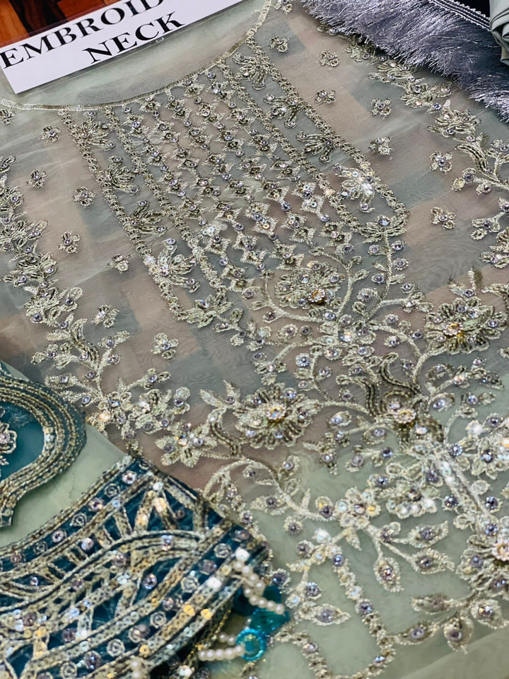 Gul Mira Organza Suit-Aarasta