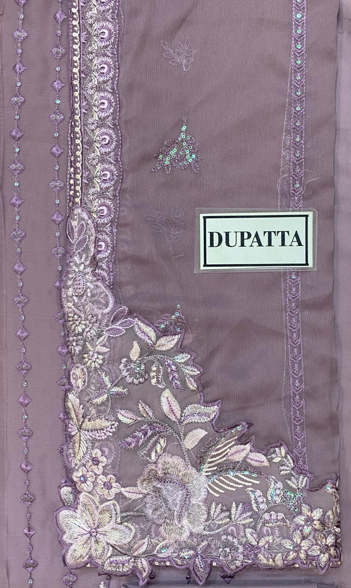 Embroidered Chiffon Suit-Aarasta
