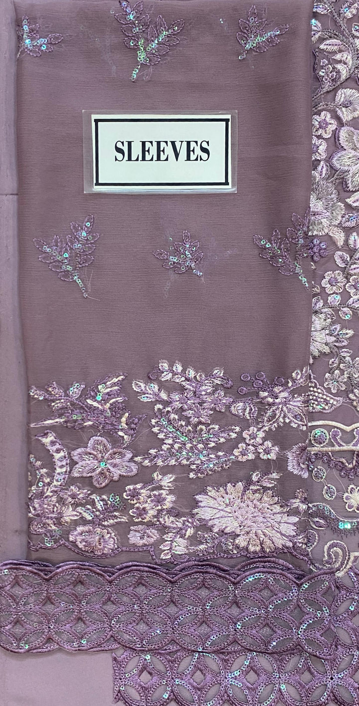 Embroidered Chiffon Suit-Aarasta