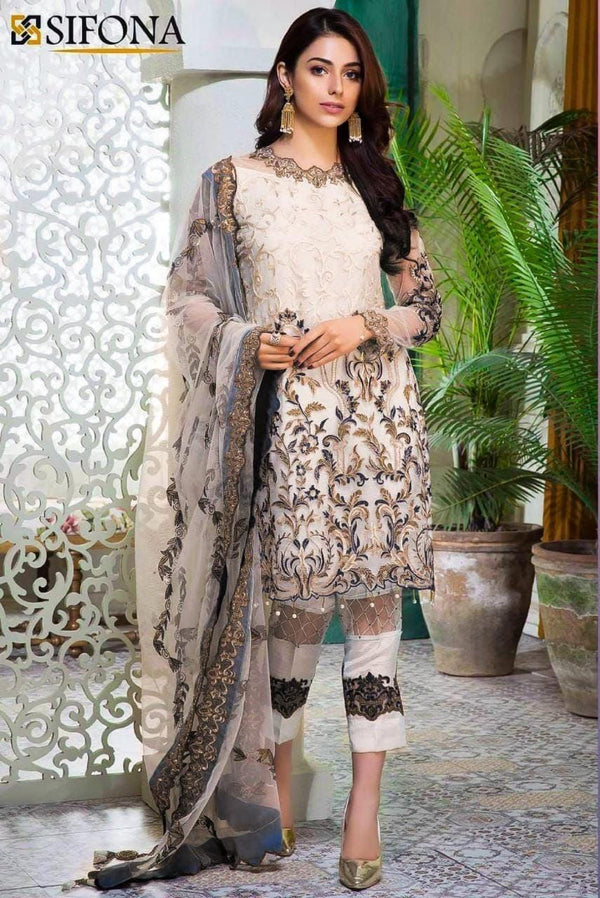 Sifona Net Suit-Beige-Net-Aarasta